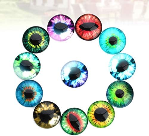 Sewacc 20 יחידות סגנון מעורב עיניים עיניים עיניים חיות עיניים חרוזים עגול