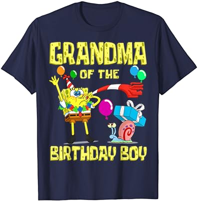 בובספוג מכנסמרובע-בובספוג סבתא של יום הולדת ילד נושא מסיבת חולצה