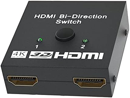 מתג HDMI מפצל 4K@60Hz, Bolaazul דו כיווני HDMI 2.0 Splitter Switcher 1 ב -2 Out/2 ב- 1 מתג HDMI 2 בורר