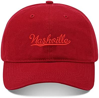 כובעי בייסבול לגברים של לקסיויבאי נאשוויל סיטי טאן רקום כותנה שטופה כובע אבא