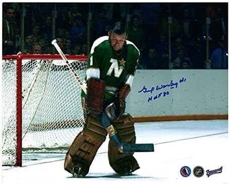 גאמפ וורסלי חתום על מינסוטה צפון כוכבים 8 x 10 צילום w/HOF 80-70665 - תמונות NHL עם חתימה עם חתימה