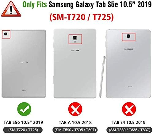 TABAXY Galaxy Tab S5E 10.5 אינץ '2019 מארז, SM-T720/T725/T727 כיסוי, היברידי 3 שכבות 3 שכבות מחוספסים