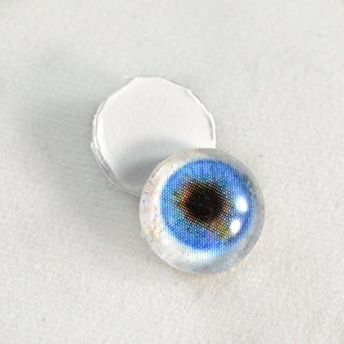 10 ממ עיני זכוכית בובה כחולה עיניים אנימה אנימה לפסלי חימר פולימרים או תכשיטים ייצור סט של 2 עם סקלסנות