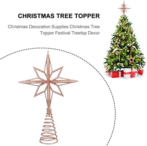 קישוט עץ חג המולד של Jojofuny כוכב זהב כוכב חג המולד טופר טופר עץ חג המולד טופר טופר טורטופ תפאורה כוכב