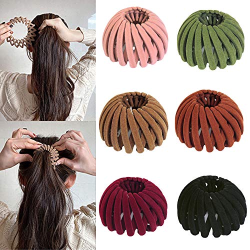 6 יחידות ציפור קן בצורת שיער קליפים אופנה אבזם סיכות להרחבה קוקו מחזיק שיער אביזרי עבור נשים ובנות
