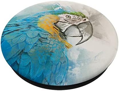 תוכי כחול וצהוב Macaw No.3 דיוקן חיה מתנת ציפורים מתנת פופ -פופ פופגריפ הניתן להחלפה