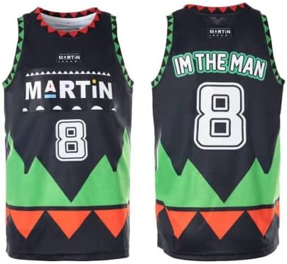 גברים של כדורסל ג ' רזי 8 מרטין פיין לורנס 90 של בגדי טלוויזיה להראות מרטי מאר חולצות