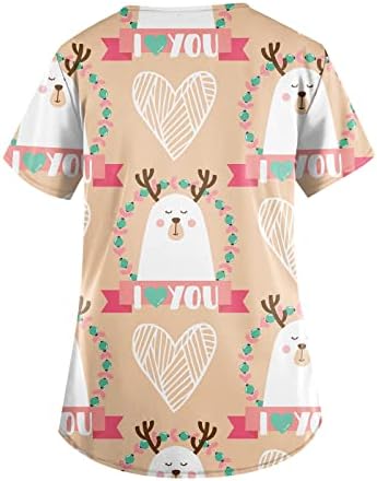 חולצות ליום האהבה נשים צמרות קיץ צמרות חג Y2K בגדים גרפיים טיזים בהתאמה אישית הדפסה קצרה שרוול V צווארון