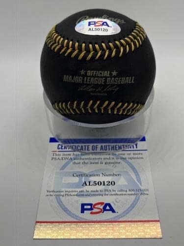 פיט רוז חתום על חתימה רשמית MLB שחור וזהב תחרה בייסבול PSA DNA *20 - כדורי חתימה