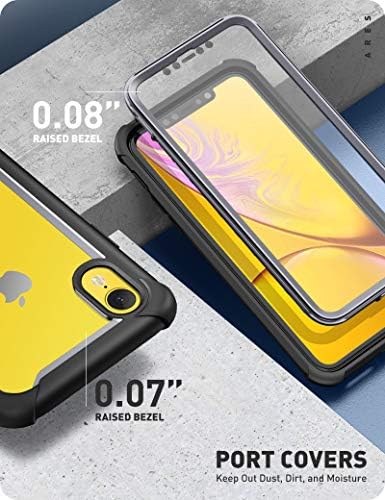 מקרה I-Blason Ares עבור iPhone XR 2018, מארז פגוש ברור עם גוף מלא עם מגן מסך מובנה