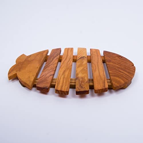 טריבט עץ זית בצורת דגים/רפידות עמידות בחום/רפידות חמות - טריבט כפרי מעץ