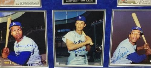 1963 Dodgers חתום על חתימה על קולאז 'ממוסגר Koufax Drysdale Alston W/COAS - תמונות MLB עם חתימה