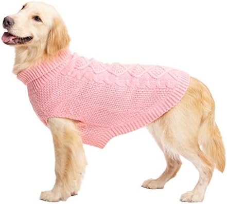 סוודר כלבים של צווארון צוואר צווארון - בגדי כבלים קלאסיים לבגדי כבלים קלאסיים עם חור רצועה למזג אוויר