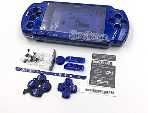 החלפה חדשה Sony PSP 2000 קונסולת מכסה מעטפת דיור מלאה עם ערכת כפתורים - כחול כהה