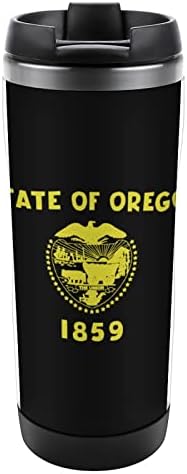 דגל ספל נסיעות מדינת אורגון מבודד קפה נירוסטה קפה כוס כוס כוס קיר כפול בקבוק מים לקיר חיצוני מקורה