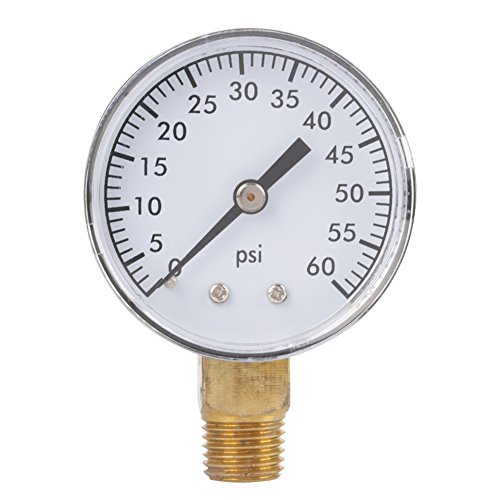 מד לחץ בקנה מידה כפול מד גז אוויר מד מים 0-60psi עם 1/4 אינץ