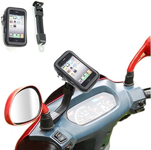 אופנוע אוניברסלי מנוע אחורי ראייה מראה אופניים טלפון מחזיק הרכבה ניידת טלפון נייד אטום למים עמיד כיסוי