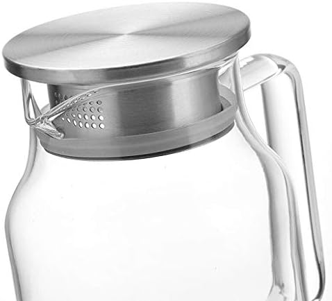 Chaiodengzi זכוכית עמידה בחום בקבוק מים קרים סט בית משק בית 2 ליטר קיבולת גדולה כוסות יבשות ערימה כוס