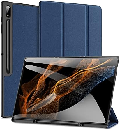 מארז Adirmi עבור Samsung Galaxy Tab S8 Ultra 14.6 אינץ '2022, מעמד טריפולד דק עם התקשרות מגנטית נוחה