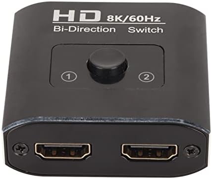 מתג HDMI BI כיוון, 1080p 8K HDMI מפצל, עד 48 ג'יגה -ביט לשנייה, 2 x 1 או 1 x 2 HD מולטימדיה מתג מתג