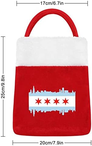 שקיות דגל סיטי שיקגו שקיות יוקרה שק חג המולד לשק קישוטים חגיגיים