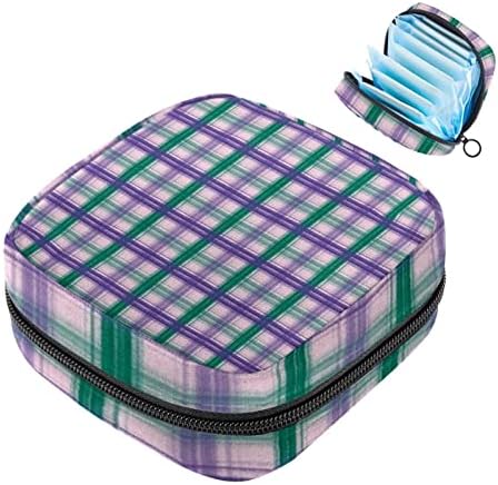 מפית סניטרית אחסון תיק, נייד לשימוש חוזר וסת כרית רוכסן שקיות, טמפון אחסון פאוץ עבור נשים בנות, סריג
