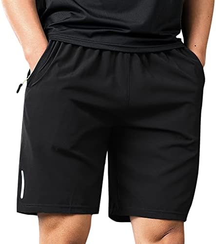 גברים קצרים מערכים תלבושות מכנסיים קצרים של ספורט קיץ זכר מכנסי ייבוש מהיר סמן רפלקטיבי משוחרר שחור