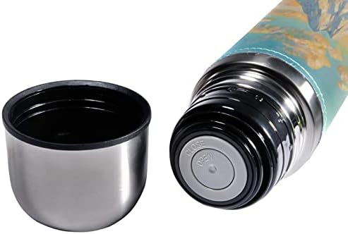 SDFSDFSD 17 גרם ואקום מבודד נירוסטה בקבוק מים ספורט קפה ספל ספל ספל עור מקורי עטוף BPA בחינם, הר שמן