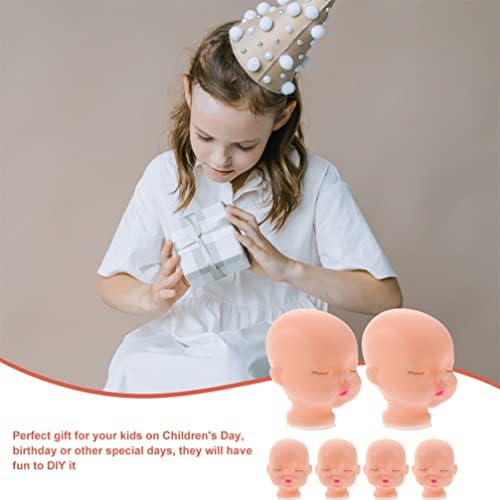jojofuny 20 יחידות ראשי בובה ויניל למלאכה 1/6 בובה ראש בובה צביעה מחדש איפור איפור DIY בובות בובות לתינוקות