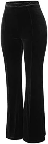 חותלות לנשים לנשים מתלקחות מכנסי טרנינג סטריט רחוב טרנדי מכנסיים בצבע אחיד קטיפה מכנסי נשים פלורסנטיות