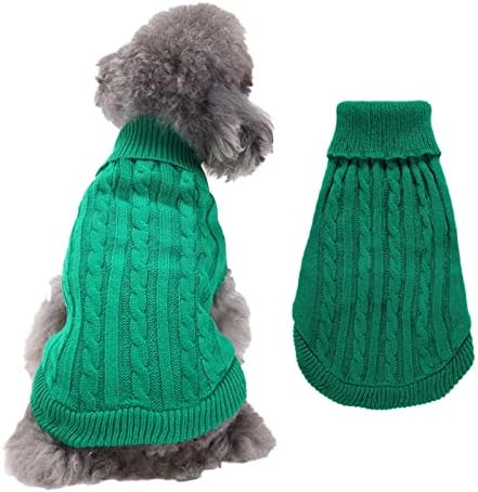 בגדי גור שמלת כלב קטן סוודרים סרוגים סווטשירט כלב חם