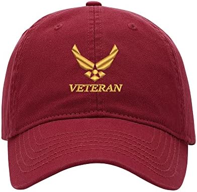 8502-כובע בייסבול גברים ותיק חיל האוויר רקום כותנה שטופה כובעי בייסבול כובע אבא