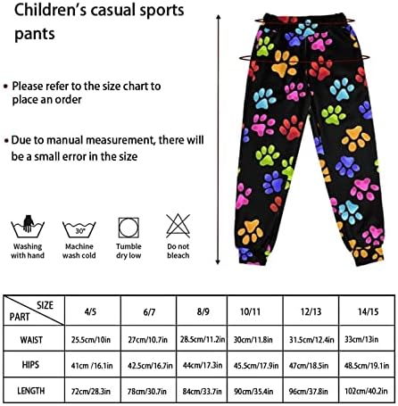 מכנסי טרניעה של AOPESTC 4-15T למכנסי טרנינג לילדה לילדה מכנסי היפ הופ עם כיסים ארוכים בגדי ספורט