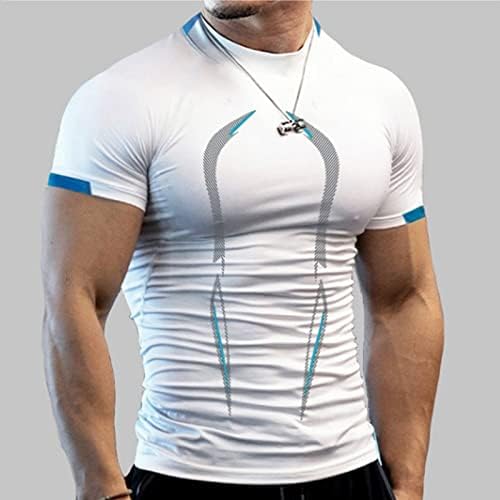 חולצות טריקו מהירות של UTPO לגברים מהירות של שרוול קצר חולצות ספורט חולצות אימון מחוללות חולצות אתלטיות