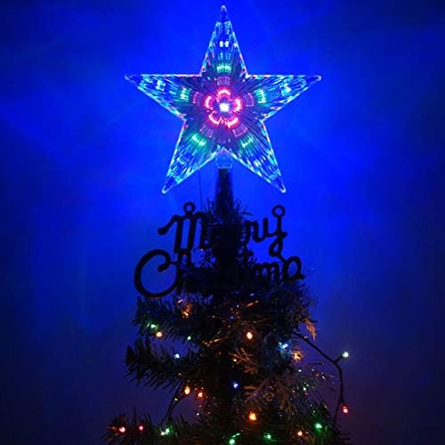 Solustre 4 PCS עץ חג המולד אור פלסטיק גביש גביש LED LED LED TREETOP CORETY KINKING SIZE S SIFE S